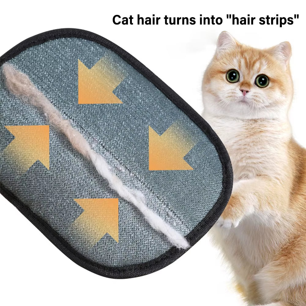 Pet Hair Removal Tool Reusable Static Removal Gloves, Double-Sided Grooming Gloves for Pets Removes Pet Fur Hair for Carpets