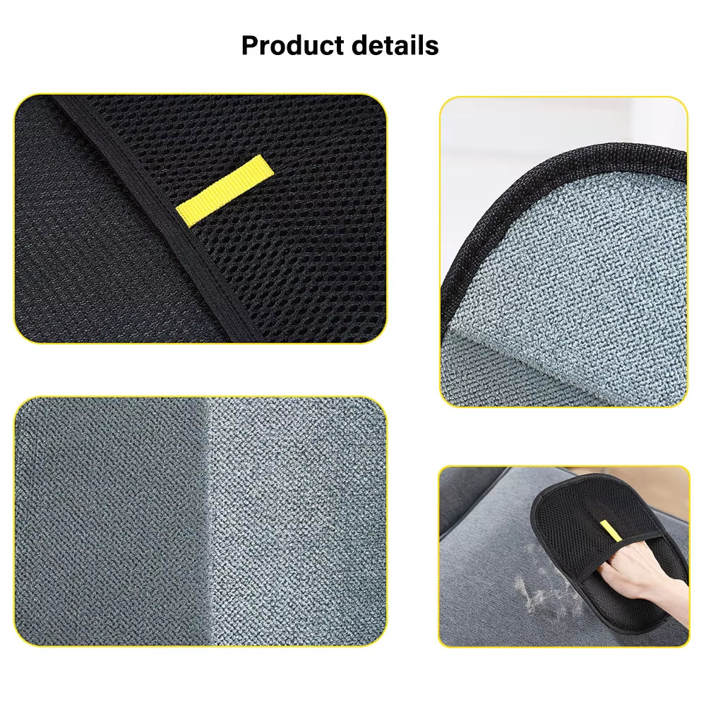 Pet Hair Removal Tool Reusable Static Removal Gloves, Double-Sided Grooming Gloves for Pets Removes Pet Fur Hair for Carpets